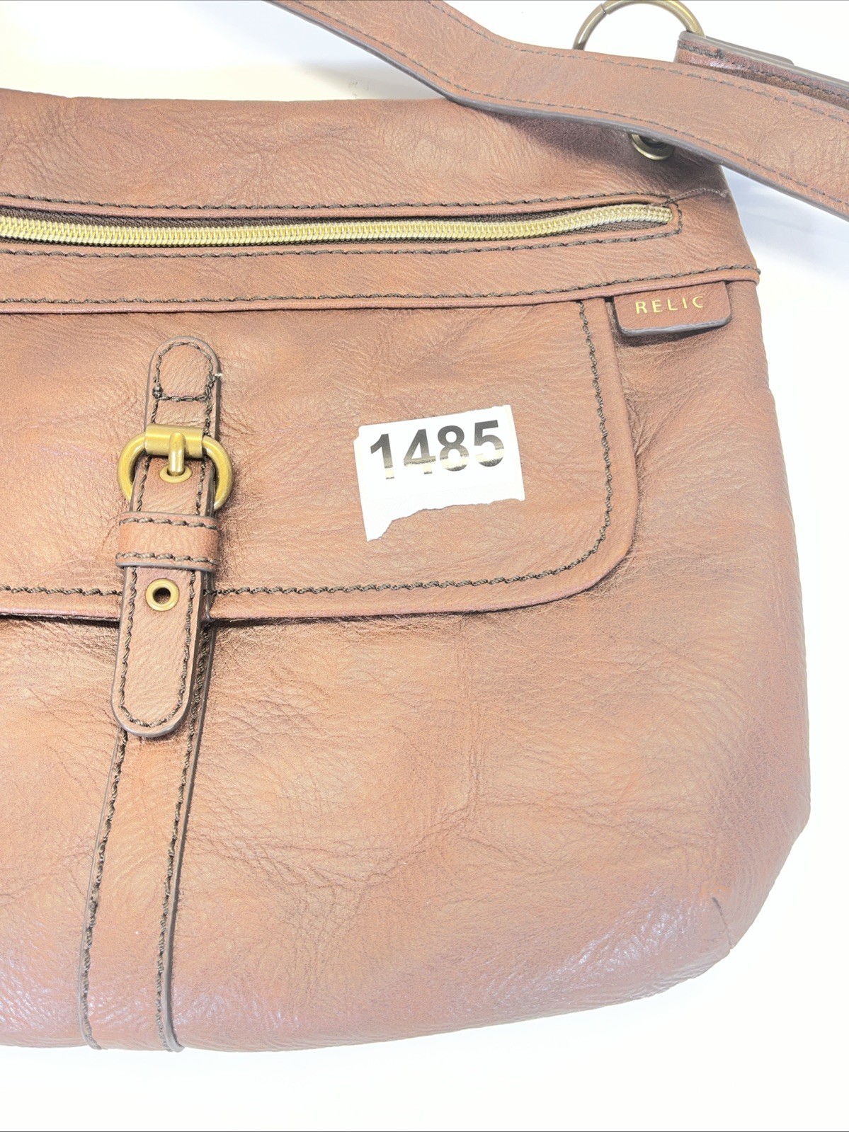 Relic Brown Cross Body Bag Adjustable Strap Purse Medium Size Dark Brown
