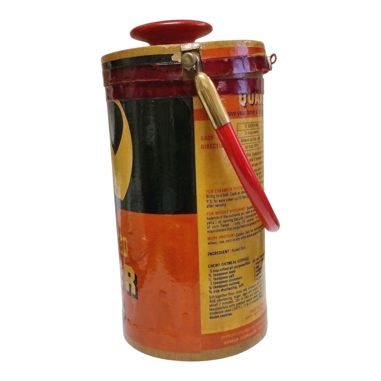 Quaker Oatmeal Container Handbag 8 Inches Tall