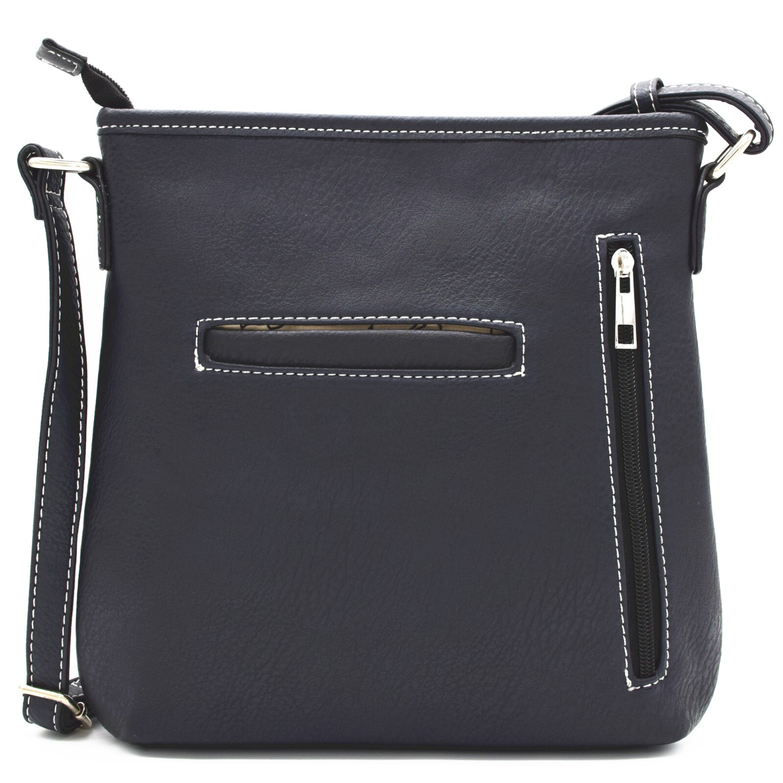 Punk Gothic Skull Crossbone Goth Purse Women Shoulder Bag Crossbody Wallet Black