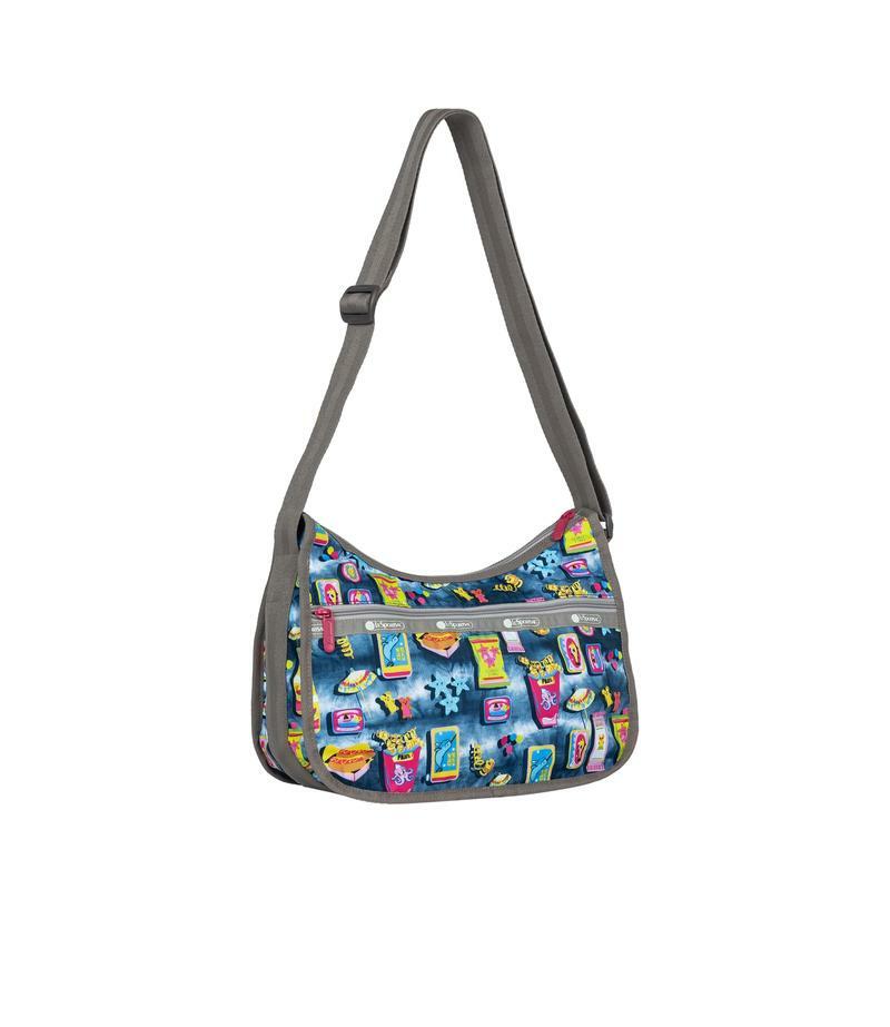 LeSportsac Beach Snacks Classic Hobo Crossbody Bag Pop Art Style Beachy Graphics