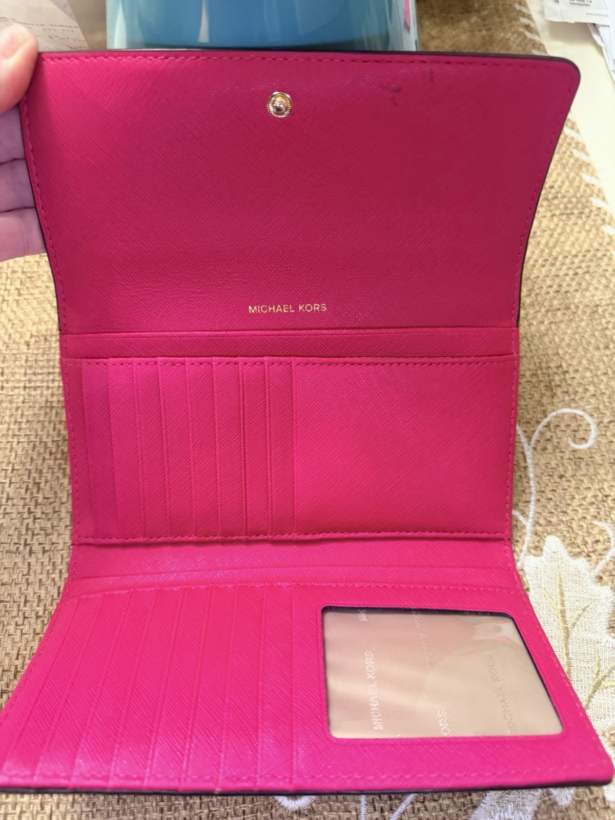 Michael Kors Pink Satchel Top Handle, Zip/Snap, Detachable Crossbody + Wallet