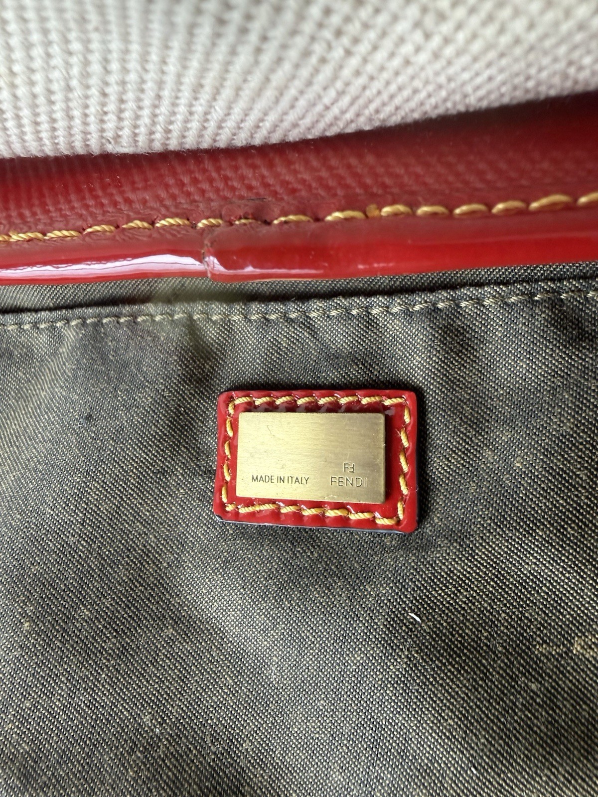 Vintage Fendi Red Shoulder Bag