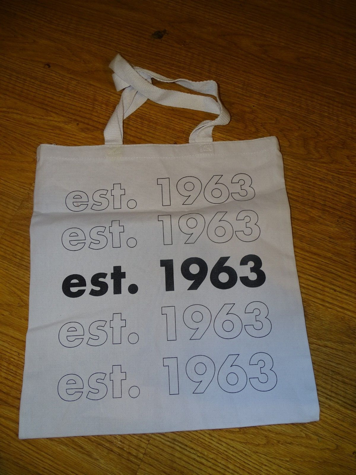 Canvas Tote Bag Est. 1963 Birthday gift