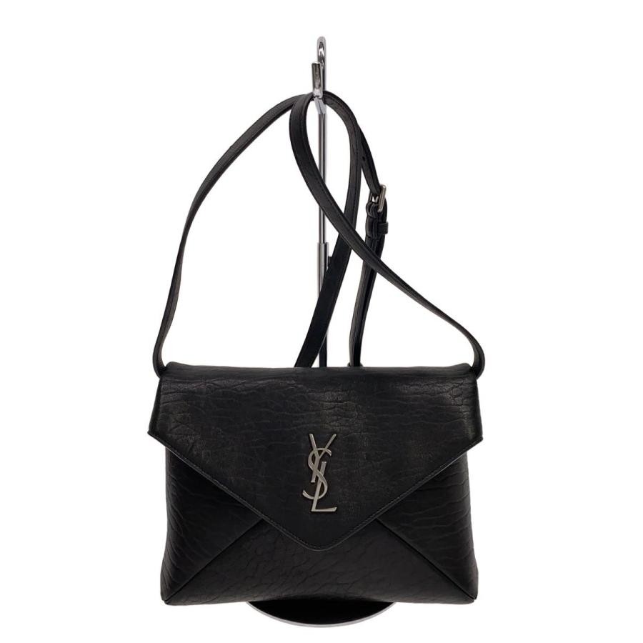 SAINT LAURENT Bag: Cassandra Envelope Black W22H16D5.5cm;
