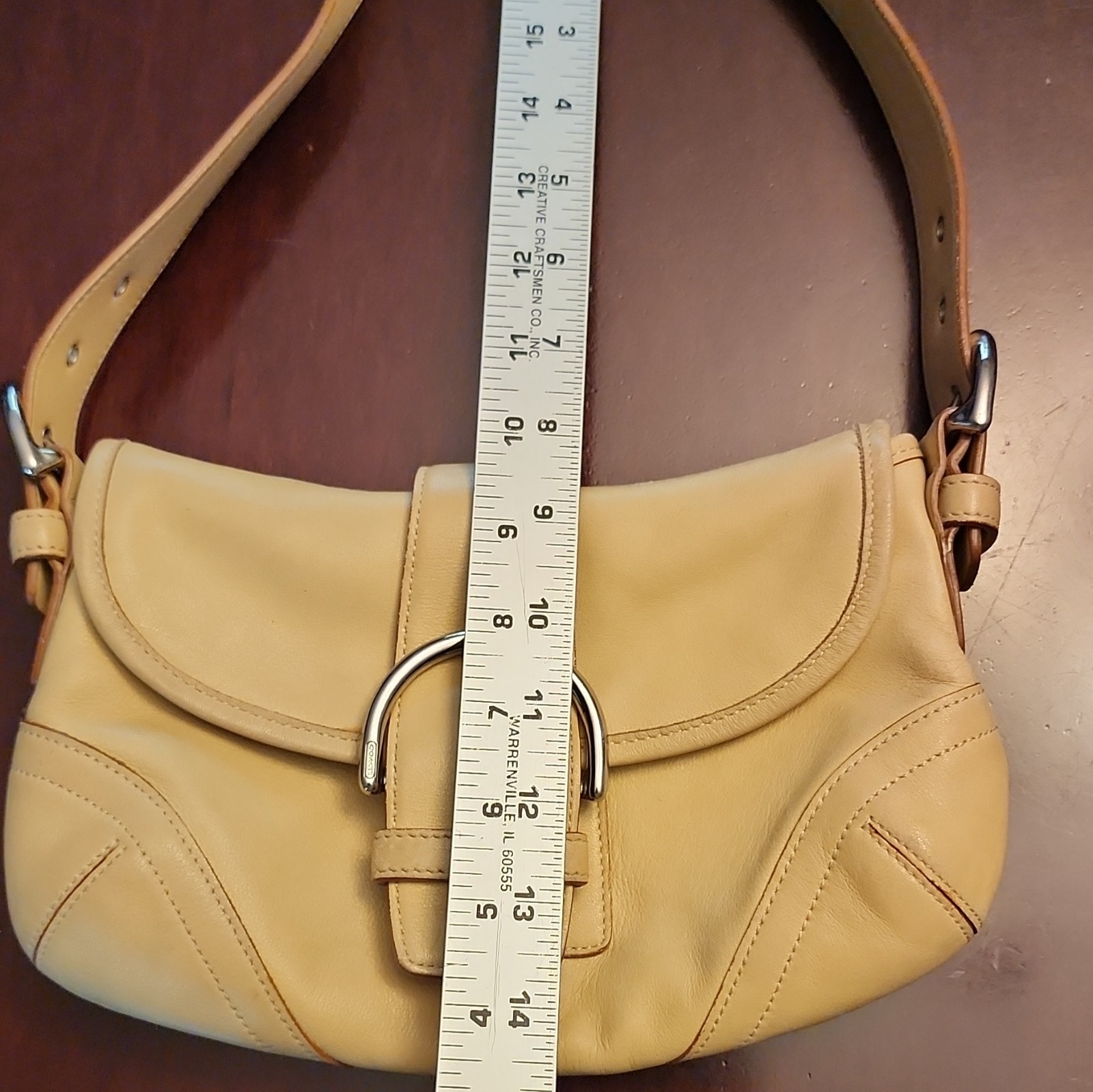 Coach Vintage Tan Soho Leather w/Buckles Shoulder Bag Y2K
