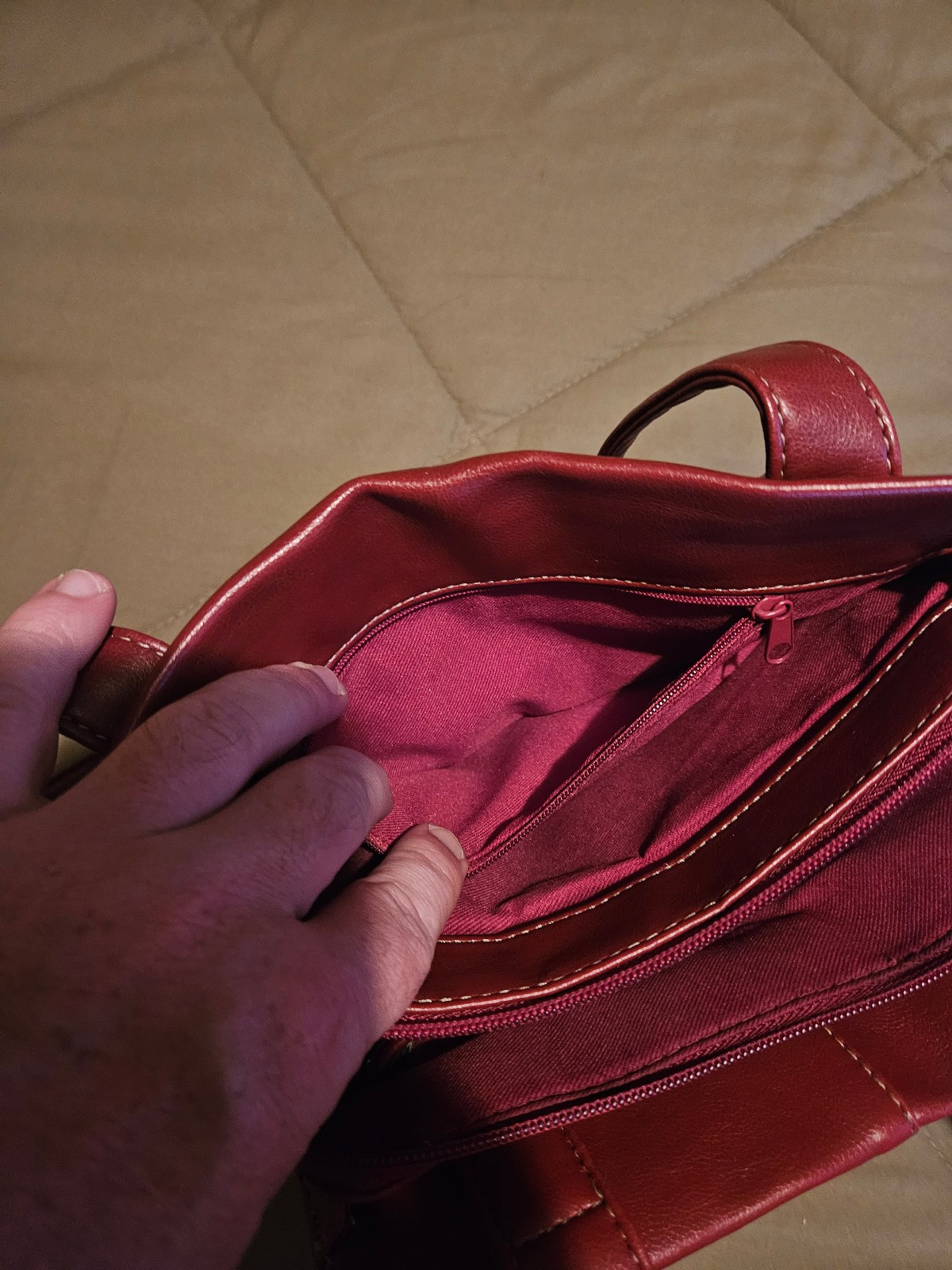 Red Leather Purse – unknown make