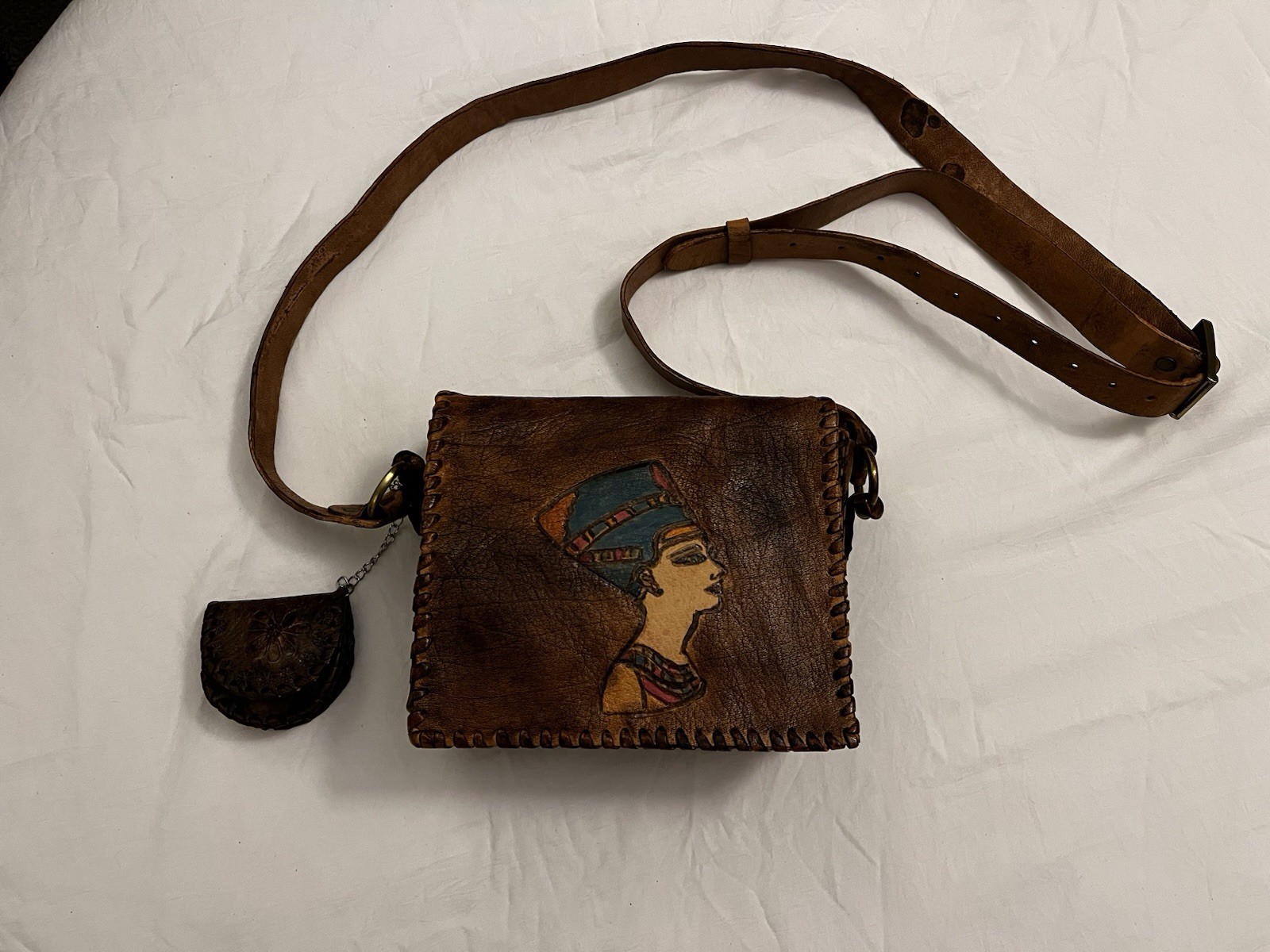 Pharaonic Handmade Genuine Leather Handbag Made In Egypt