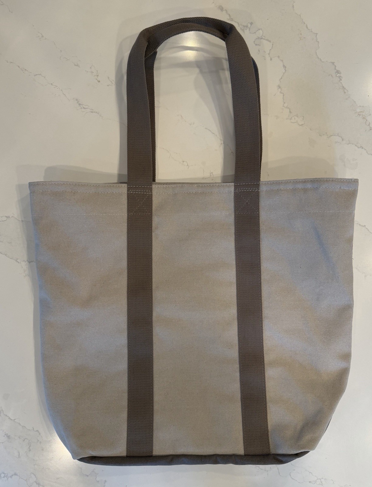 FLIGHT Outfitters Zip Top Tote Bag Gray/Beige Outer & Inner Pockets-4 zip pocket