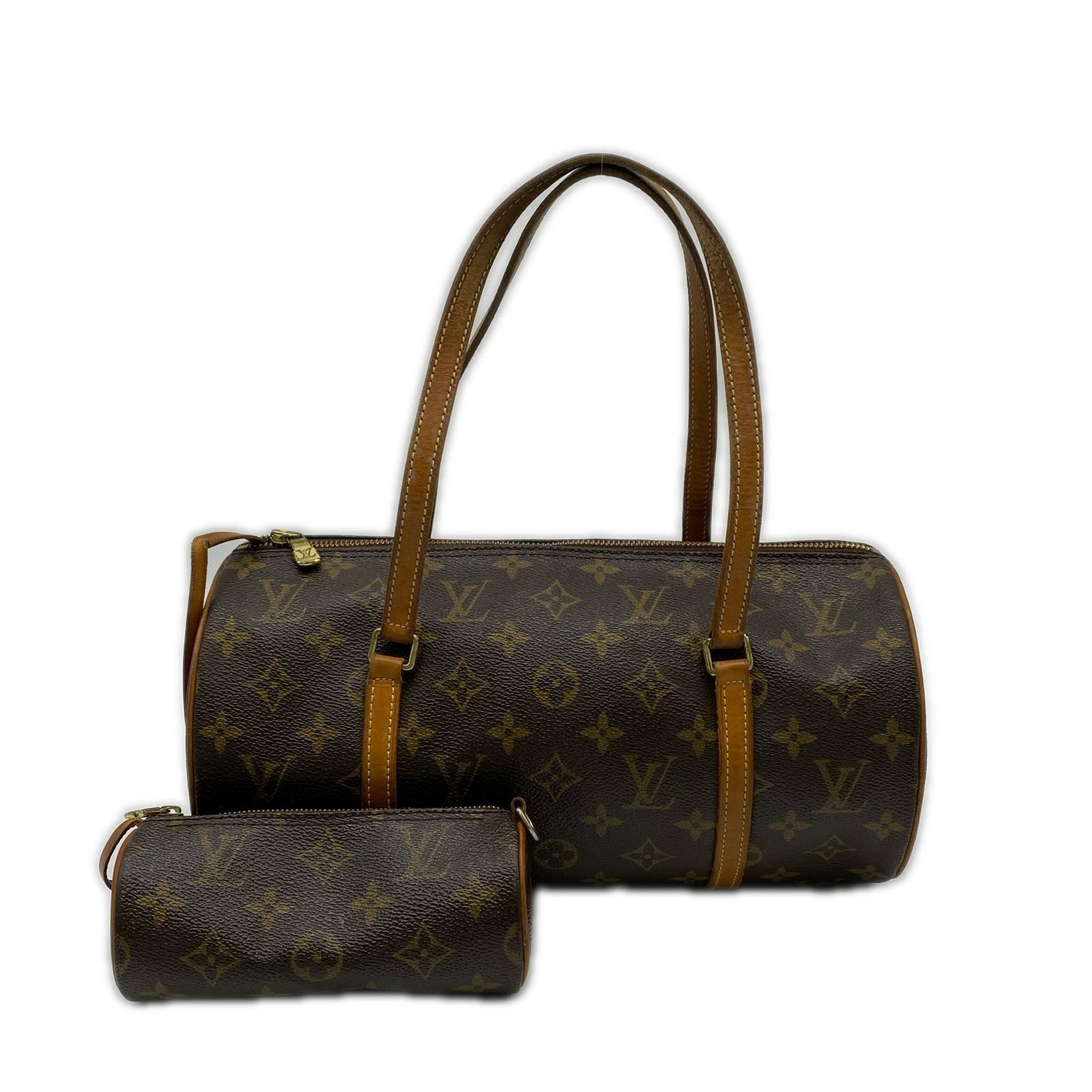 S Accepted Within 3 Days Louis Vuitton Papillon 30 M51365 Handbag Brown Coated
