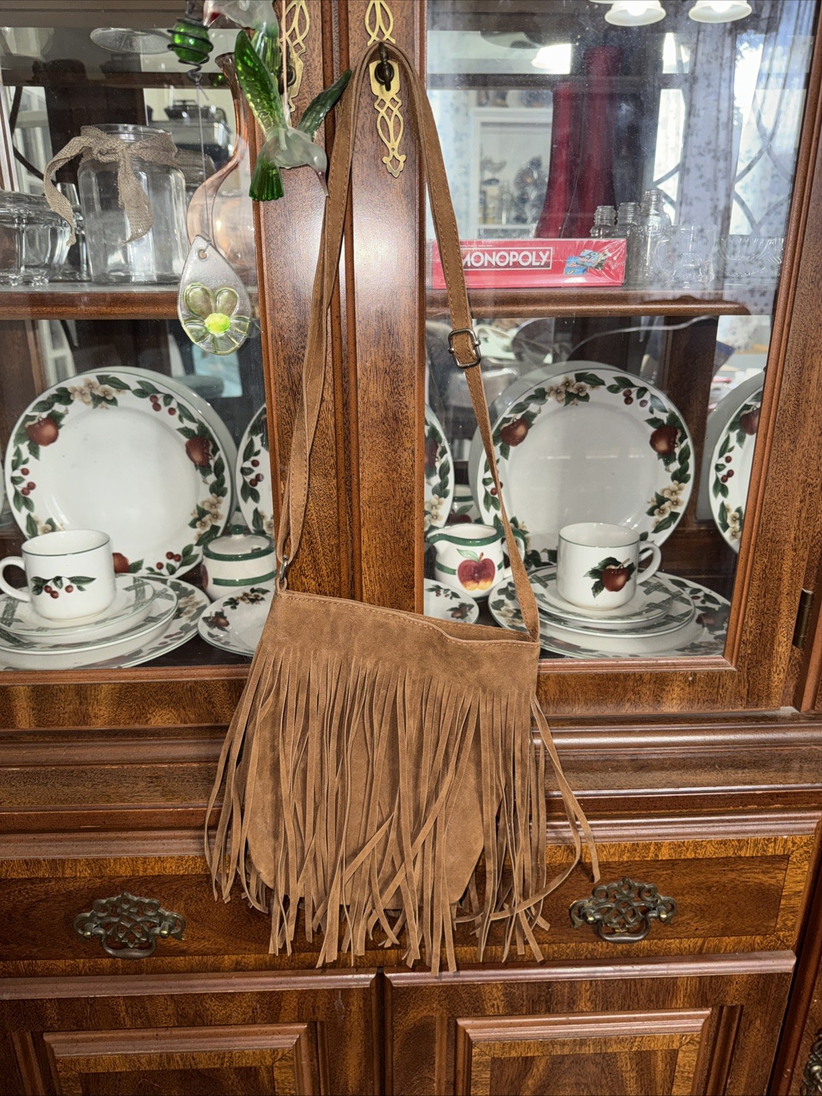 Fringe brown purse, Crossbody