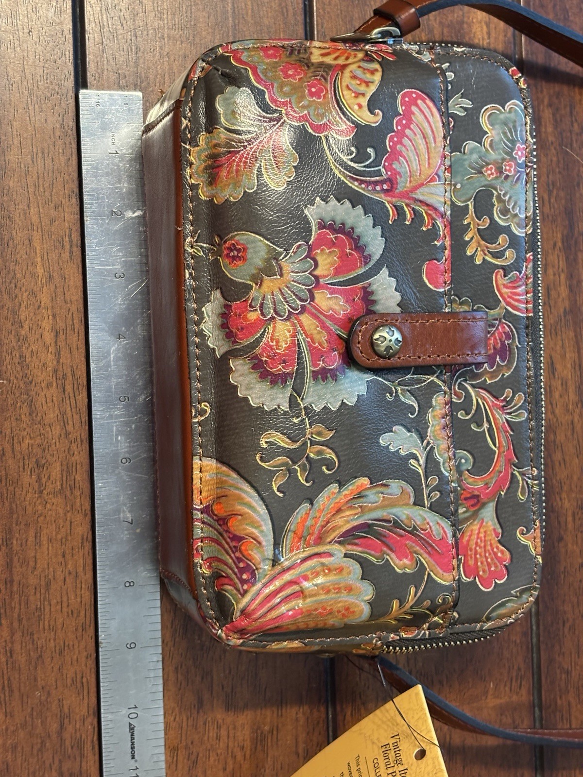 Patricia Nash Alessa Crossbody Italian Floral Paisley NWT Leather Bag Purse