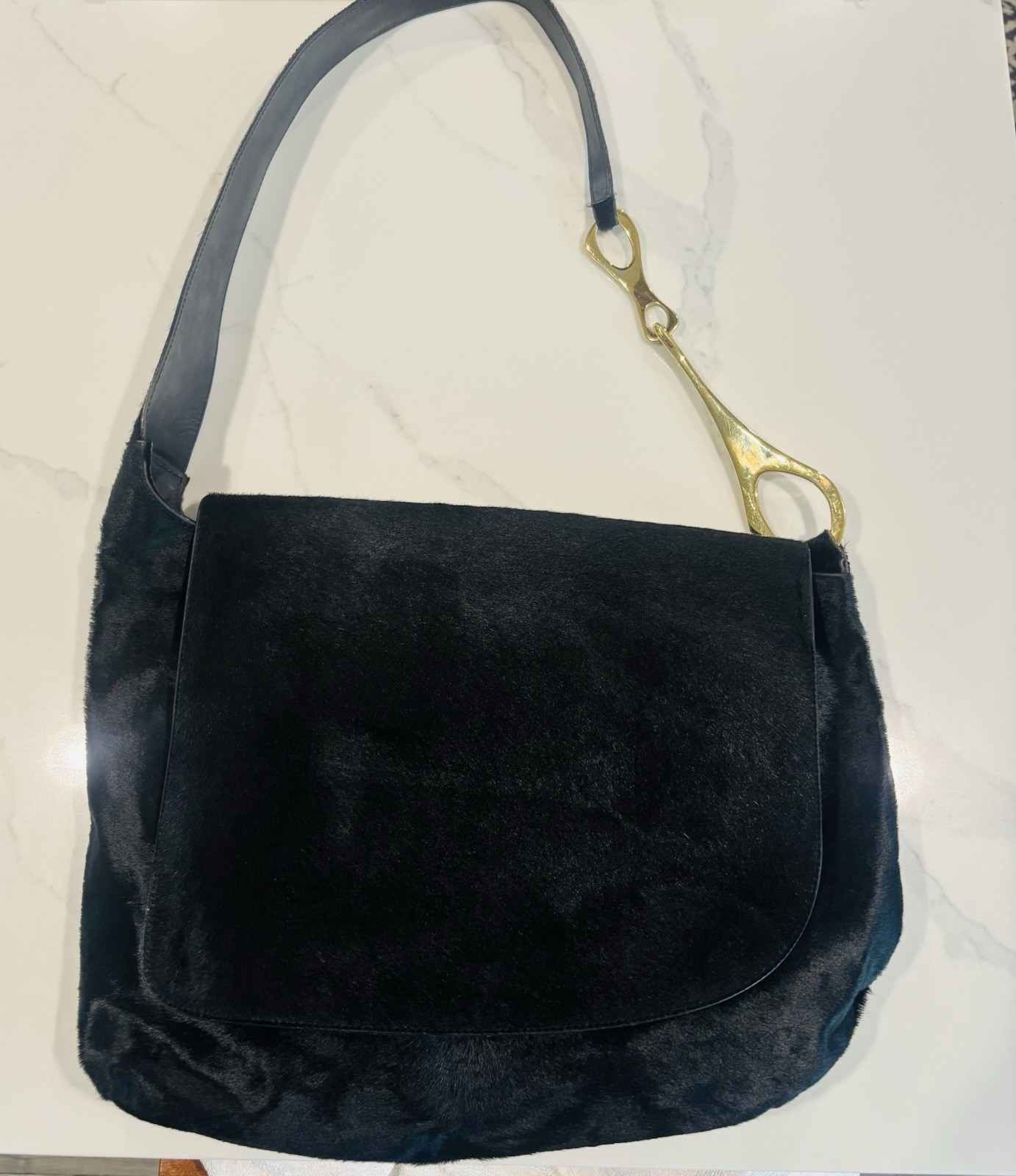 VTG GUCCI Tom Ford Era 1996 Runway Horsebit Pony Hair Bag VERY RARE FIND!!!