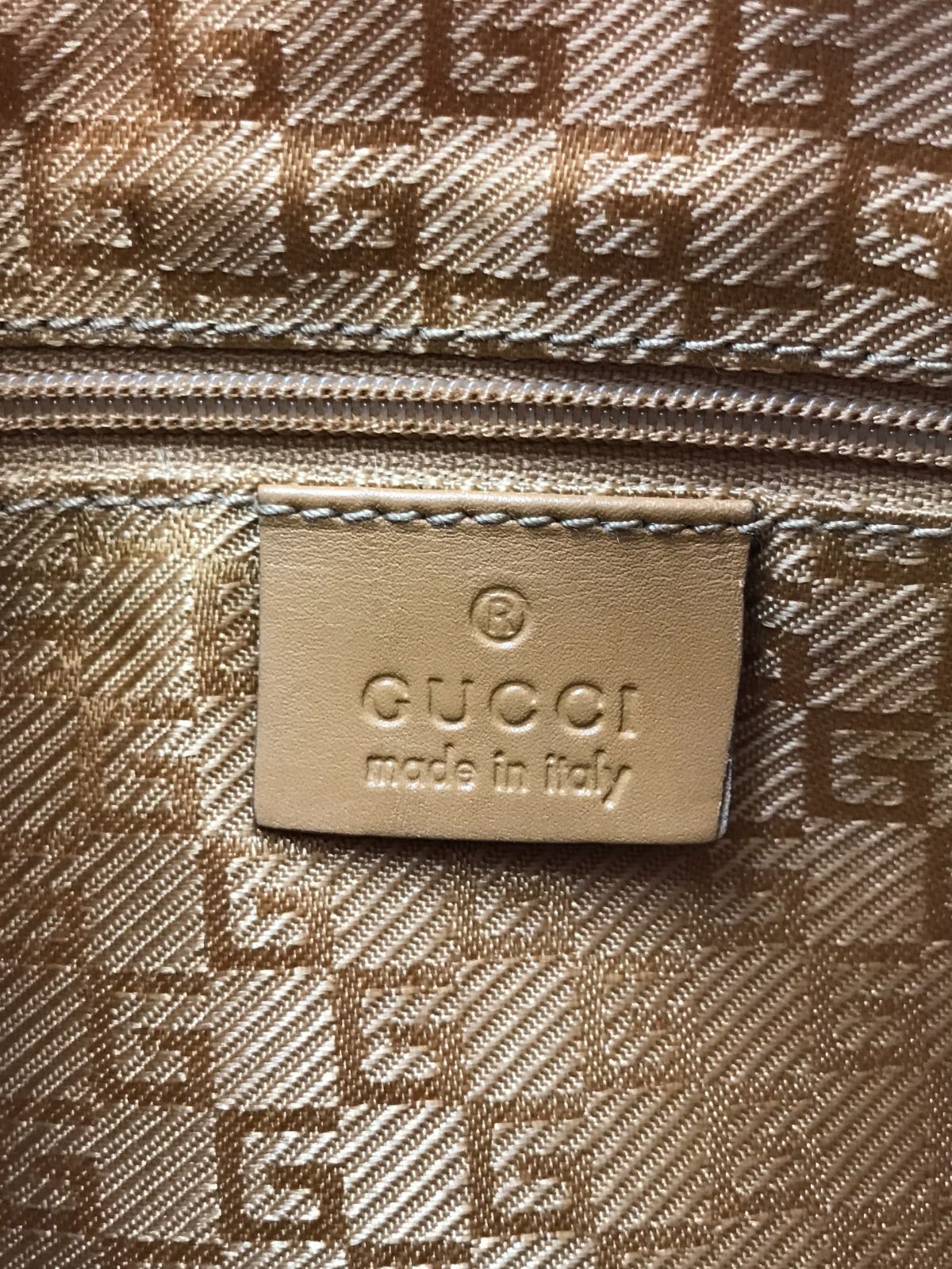 Authentic GUCCI Mini Boston Handbag Suede Leather G Logo Pattern 27.5cm Damaged