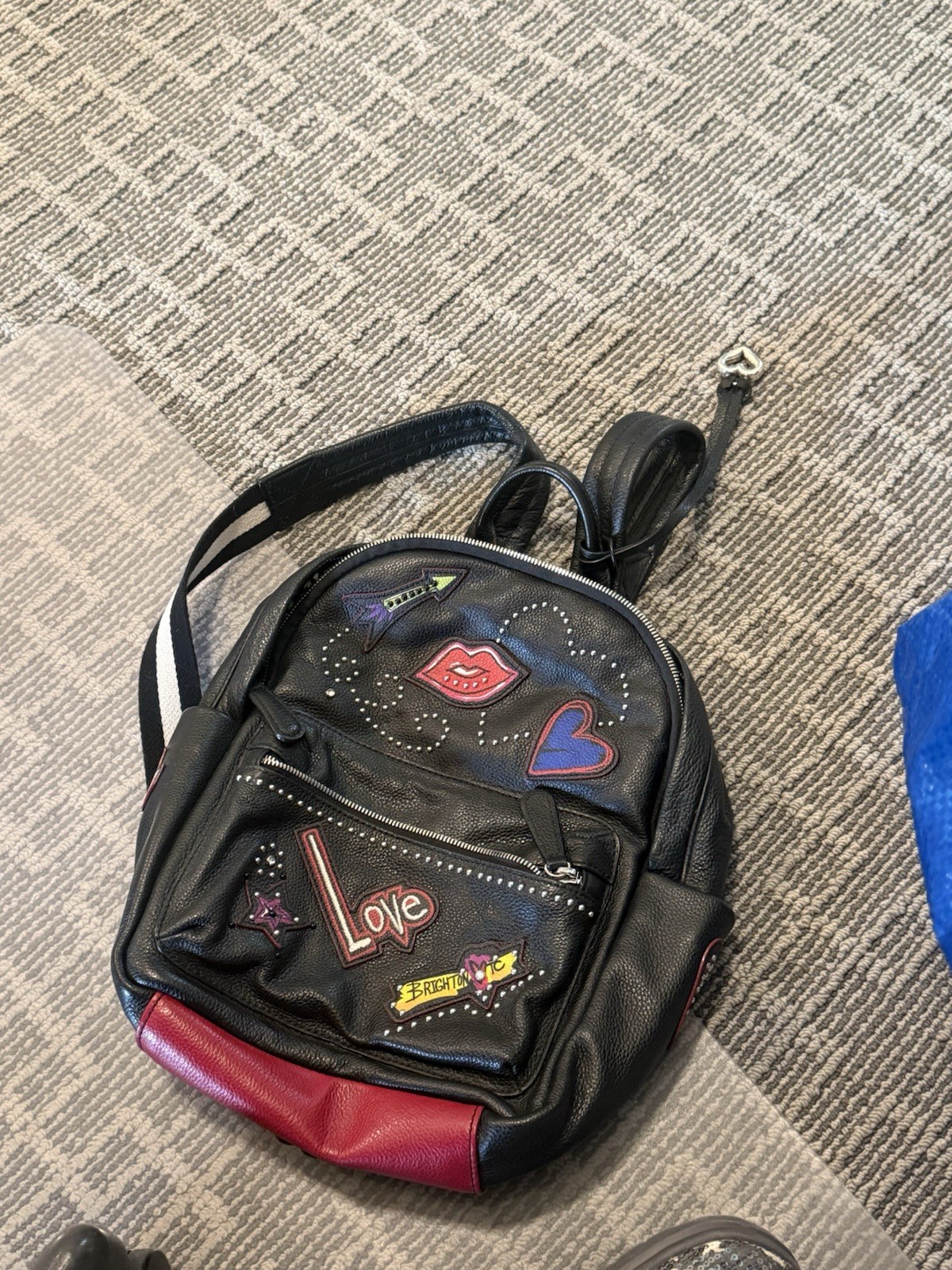 Brighton Tom Clancy Scribble Black/Red Large Backpack Fashionista Collection