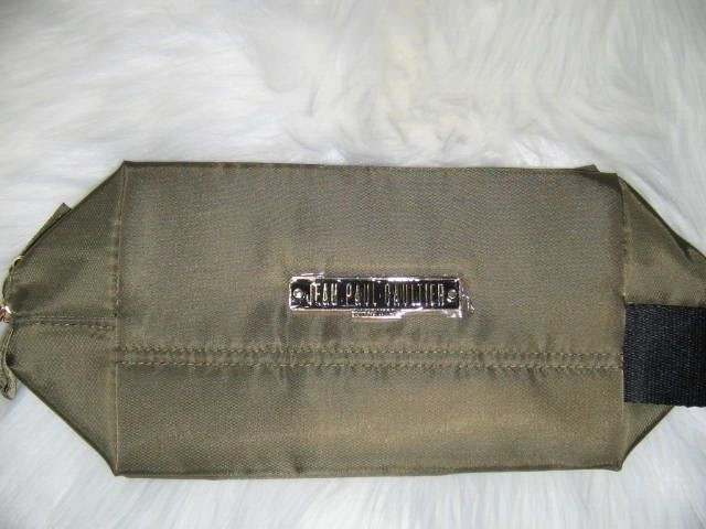 Jean Paul Gaultier Toiletries bag Army Green w/ Orange lining Satin like Zipper