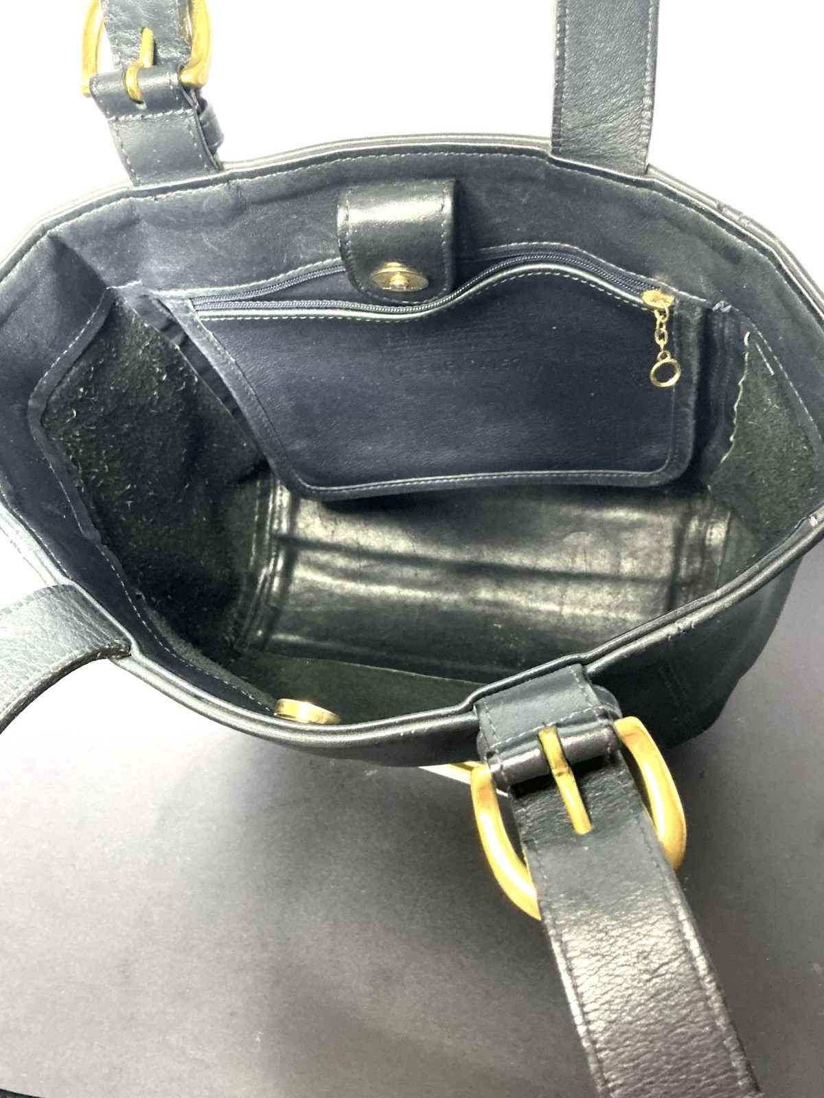 VTG 2000 Coach Legacy Soho Waverly 4157 Navy Leather Tote Y2K Retro