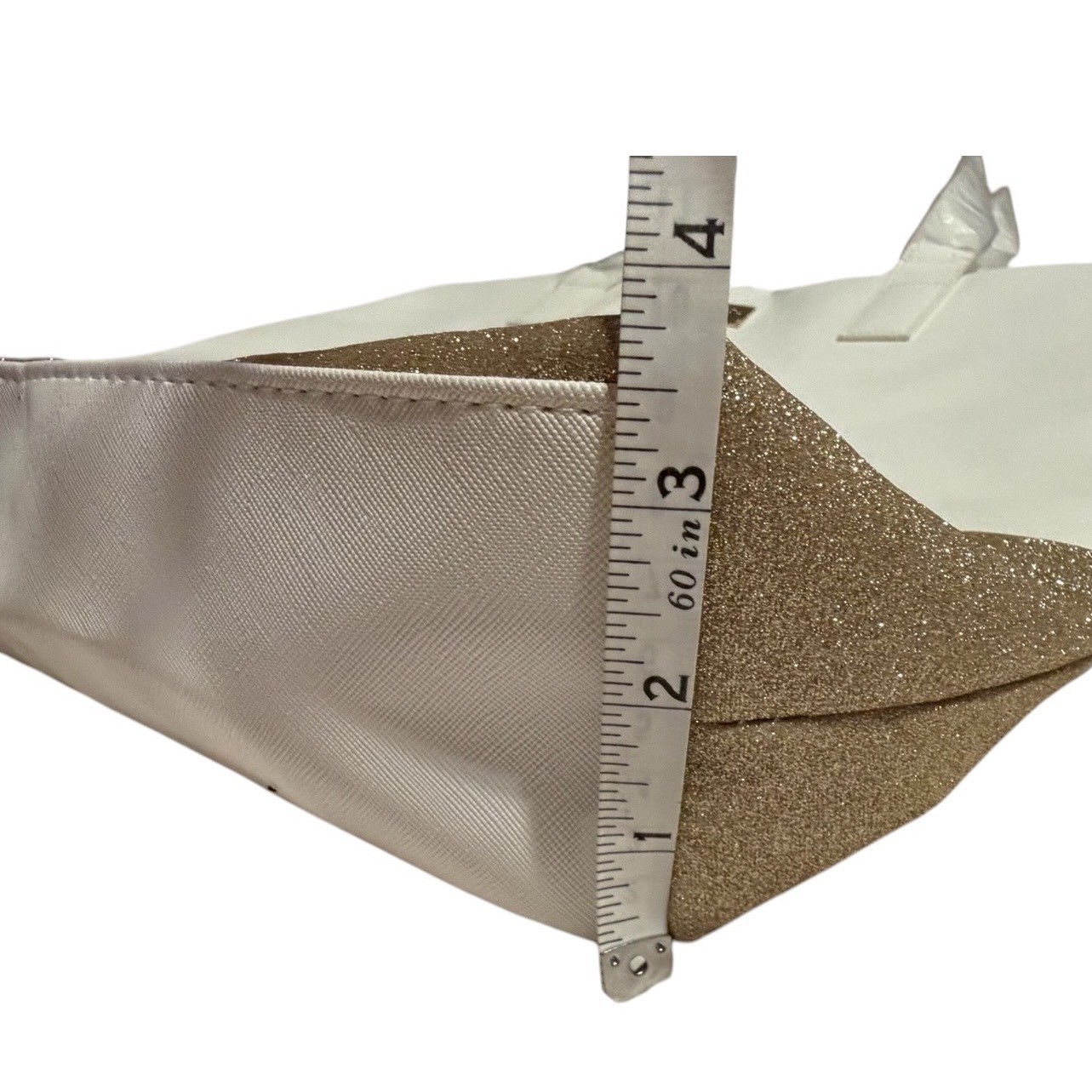 Jimmy Choo Parfums Cream and Gold Glitter Tote Bag Shoulder Bag Cream Gold