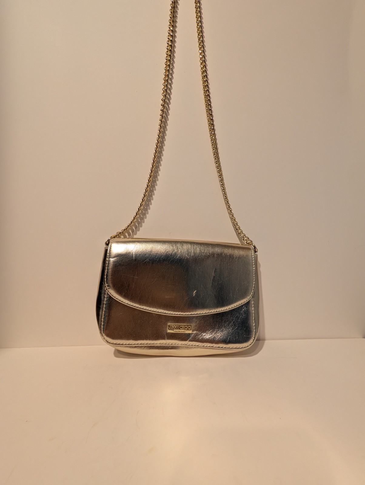 Jimmy Choo Parfums Small Purse w/ Chain Strap Gold