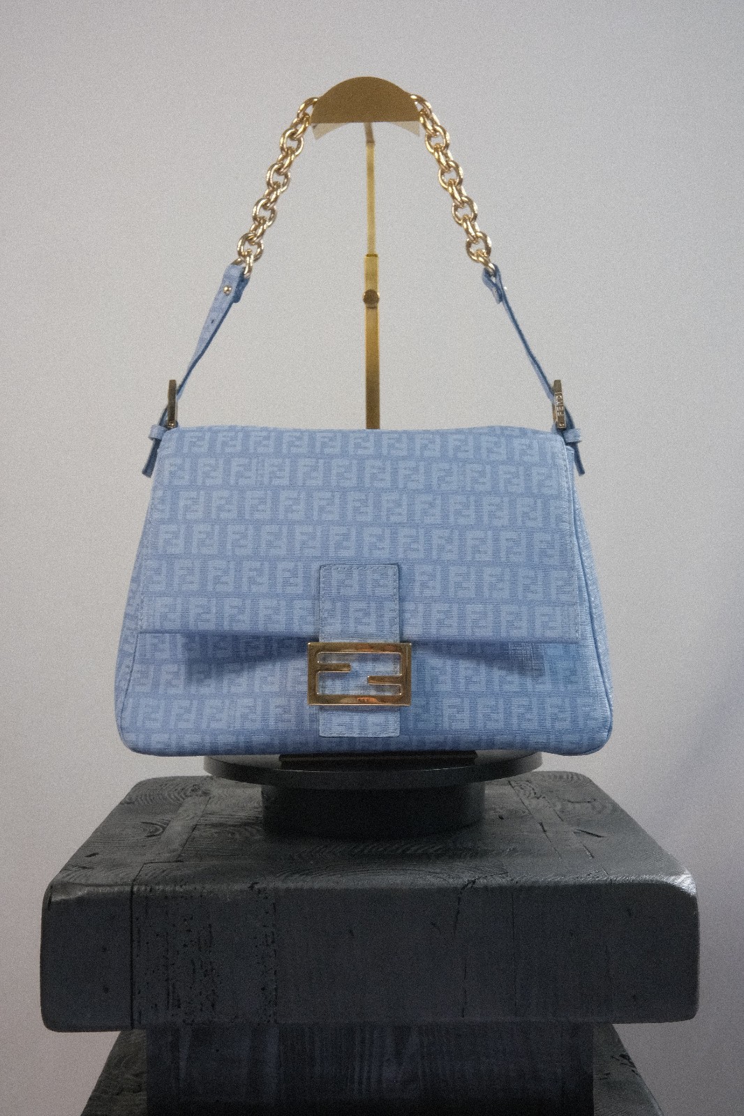 Fendi Blue Mamma Baguette