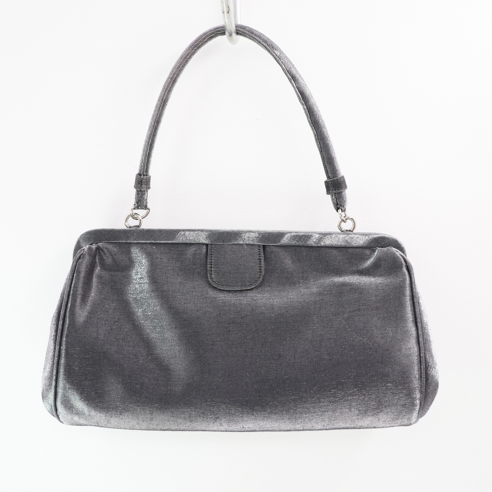 Preston & York Handbag Women Small Gray Satin Lined Purse Shoulder Bag