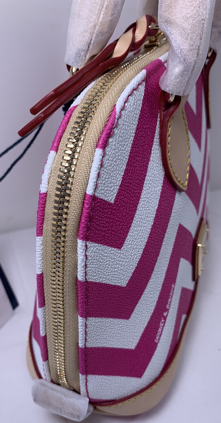 Dooney & Bourke Chevron Bitsy Bag Fuchsia Color