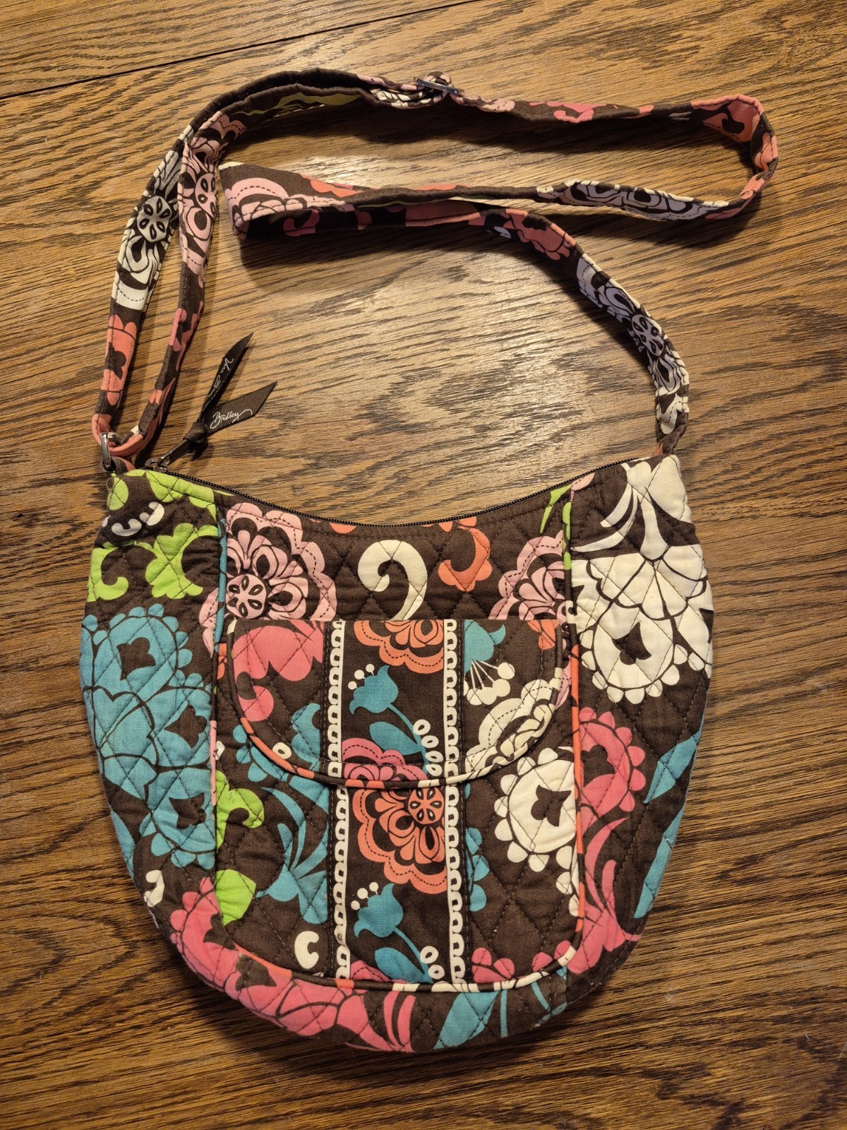Vera Bradley Retired Lola Print Crossbody Purse With Adjustable Strap