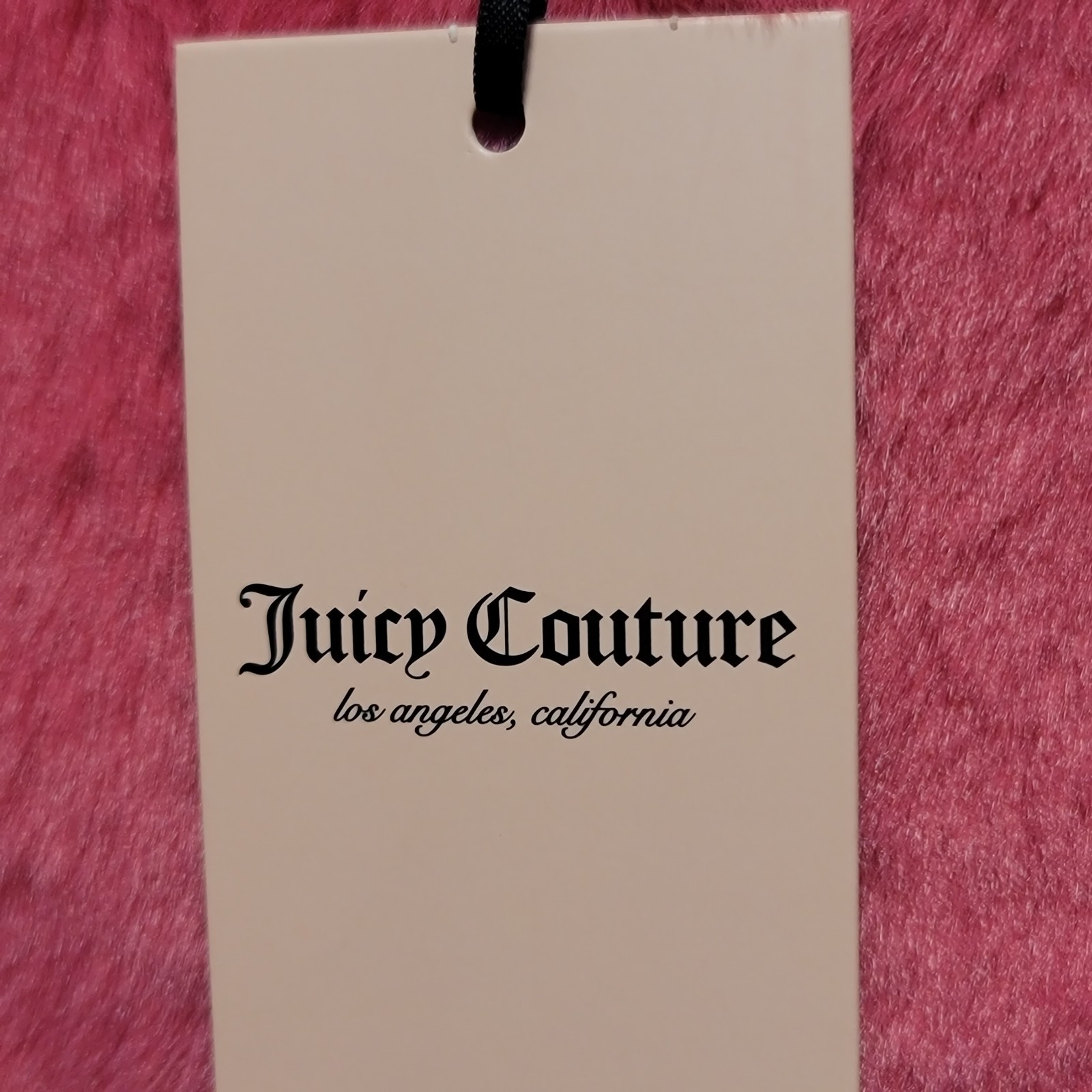 Juicy Couture Free Love Satchel Hot Pink Faux Fur Adjustable Crossbody Strap