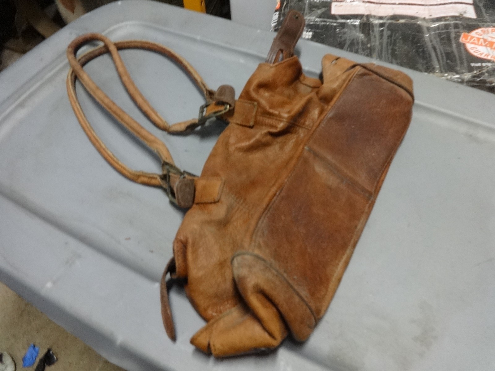 Brown Leather Handbag Shoulder bag Purse Unknown Brand