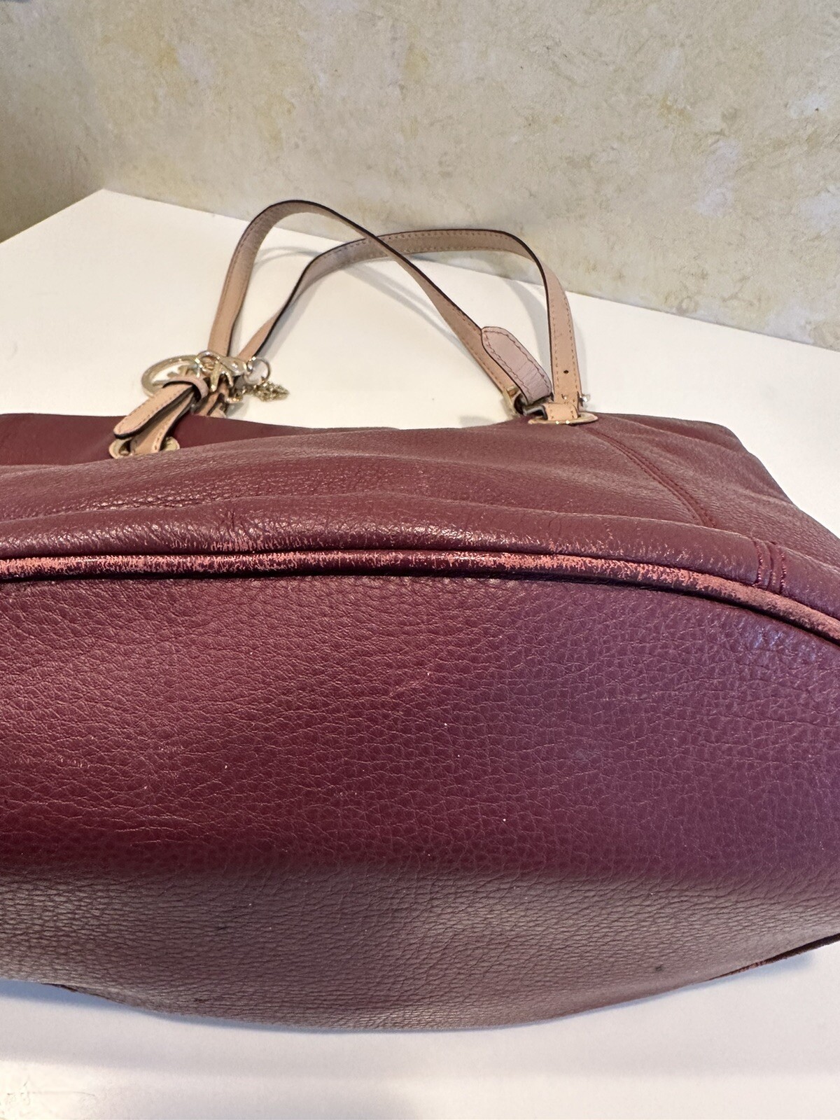 Michael Kors Burgundy Leather Handbag /Shoulder Purse