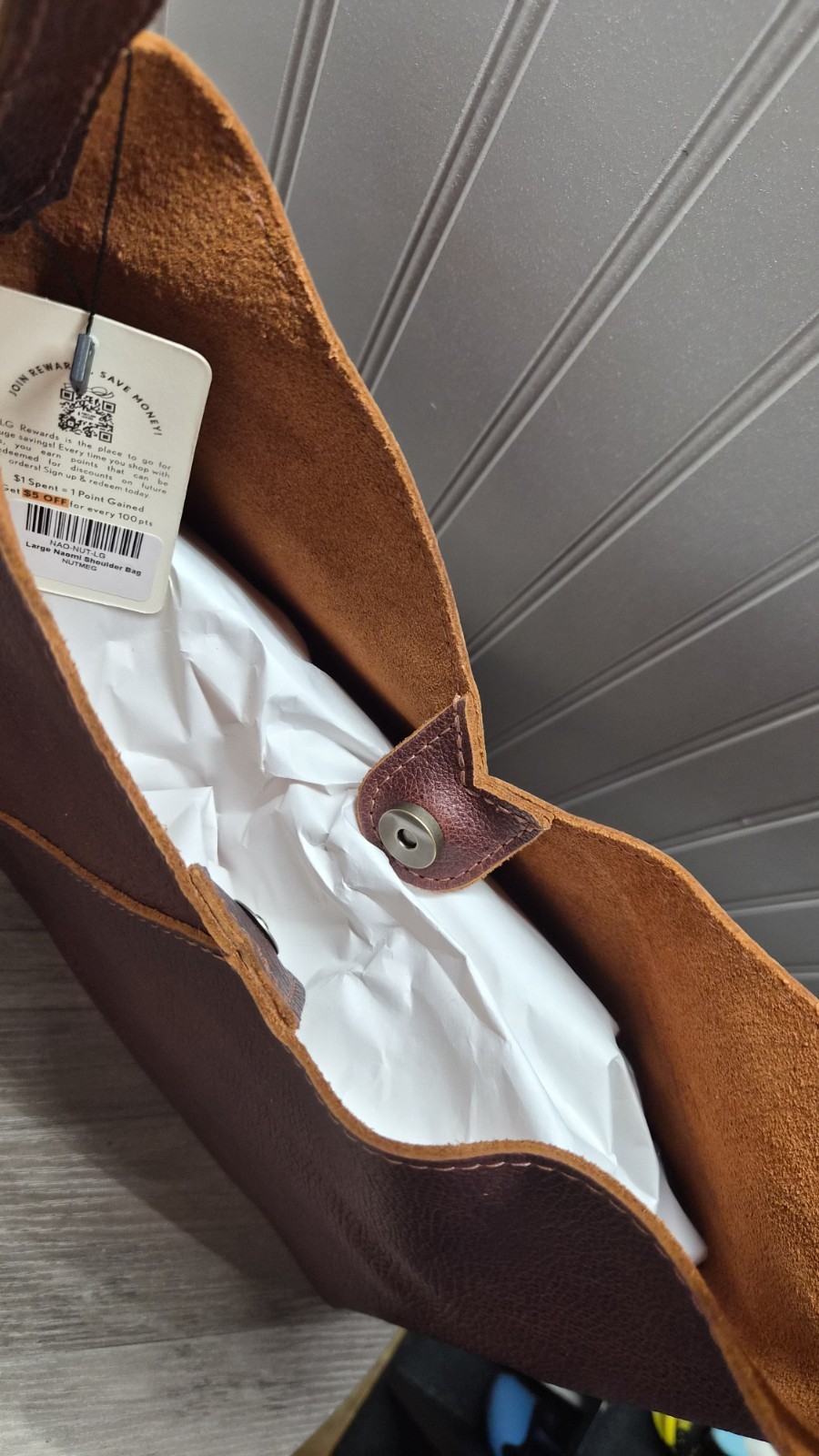 Portland Leather Goods Premium Large Naomi Shoulder Bag Boreal Pebbled Leather