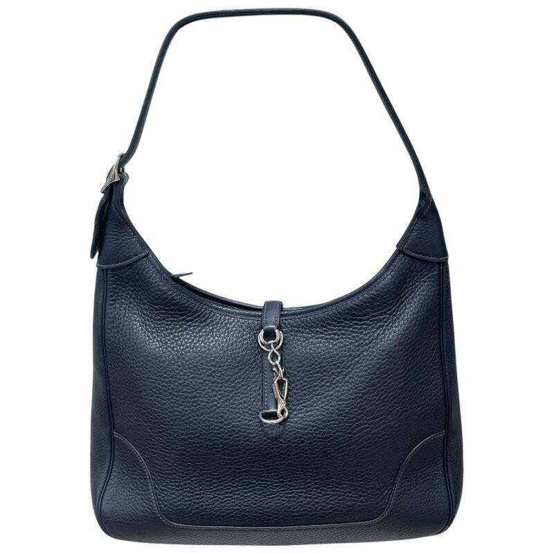 Hermes Trim 31 Shoulder Bag 12.2in Fjord Leather Blue Indigo