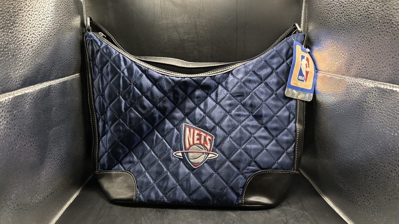 New Jersey Nets Quilted Navy Shoulder Bag ProFANity by LittleEarth NBA