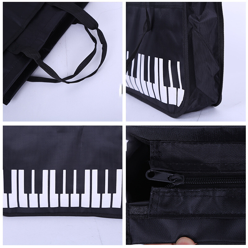 Large Capacity Music Score Storage Bag Thickened Wear Resistant Zipper Handbag