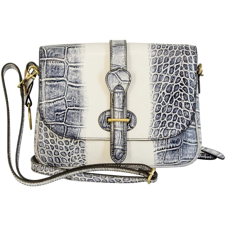 Smith & Wesson CCW Concealed Carry Cross Body Bag Croc Print Purse NEW