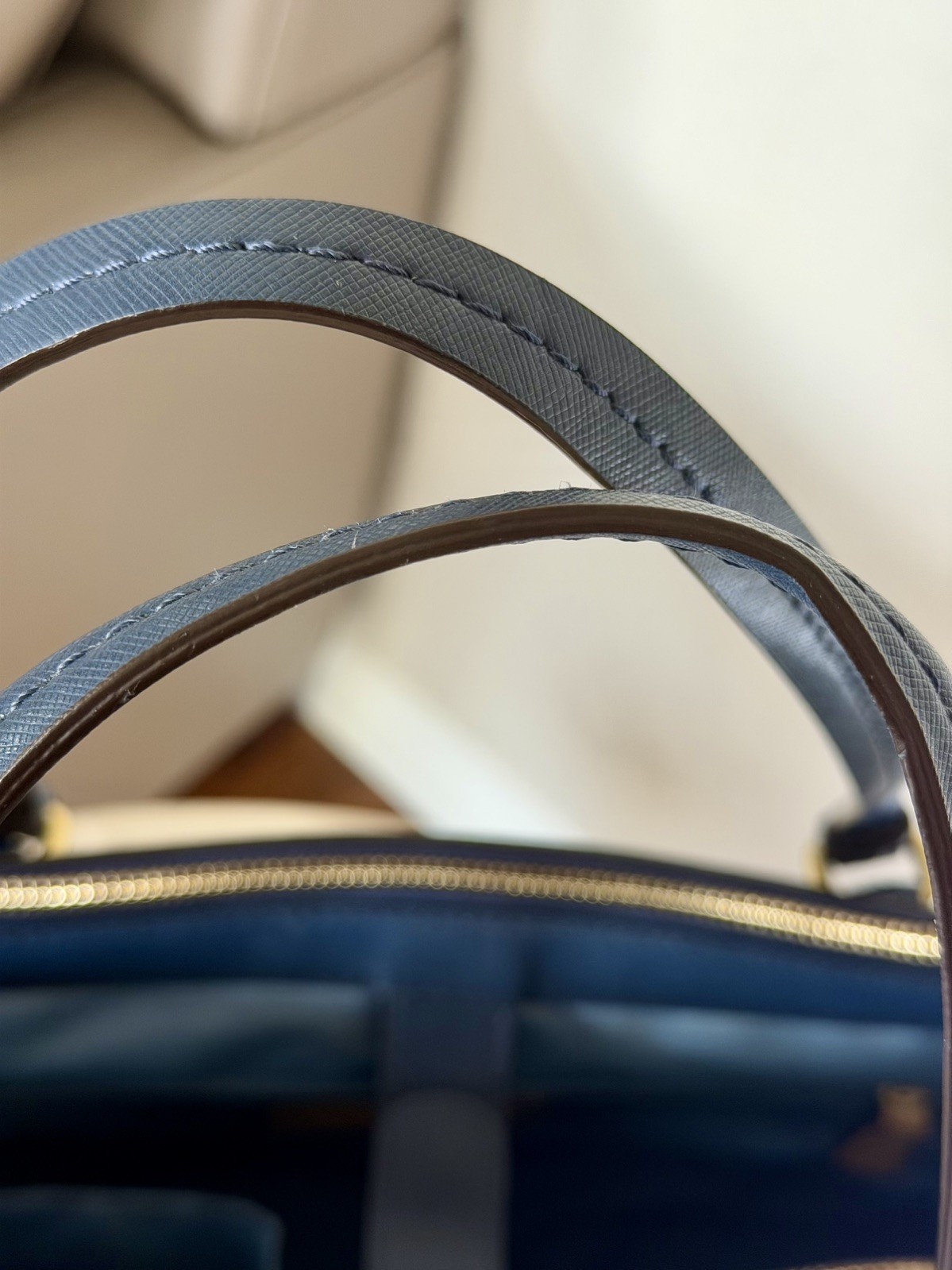 Vintage Coach Blue Saffiano Leather Peyton Tote Bag F25667 Great Condition