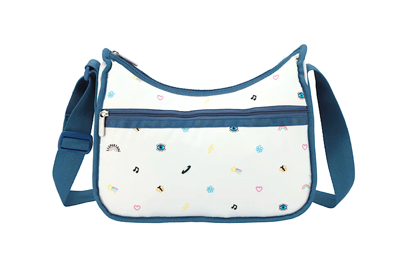 LeSportsac Daydream Embroidery Classic Hobo Crossbody Bag, Hearts, Butterflies