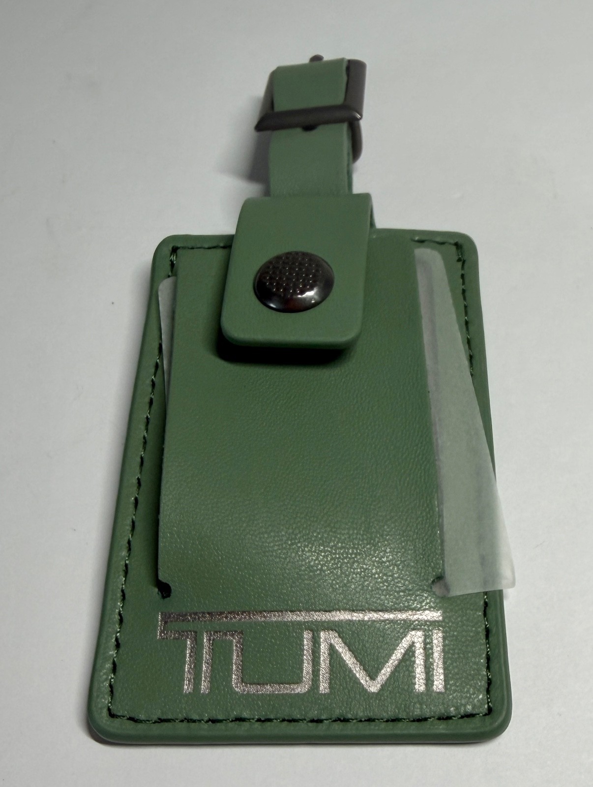 TUMI LEATHER LUGGAGE TAG SAGE NWOT