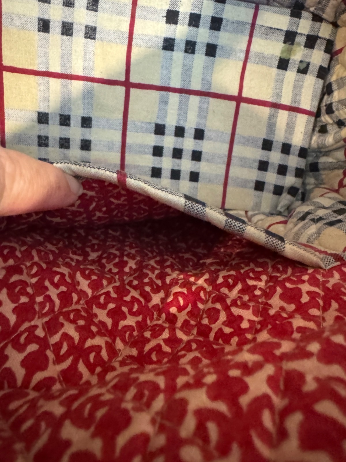 Handmade Plaid Fabricize Bag Boho Unique Fabric Horses Purse VTG