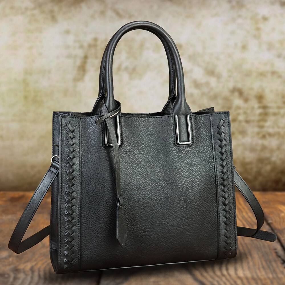 Genuine Leather Purses and Handbags Women Tote Bag Vintage Shoulder Bag Satchel