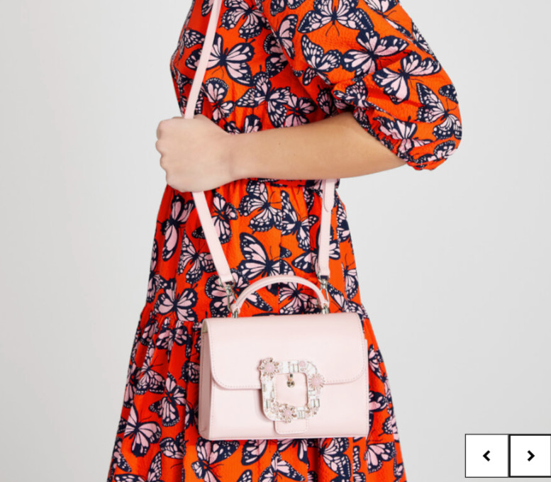 Kate Spade Lovitt Buckle Leather Top Handle Crossbody Bag MSRP $385 Cute & Chic