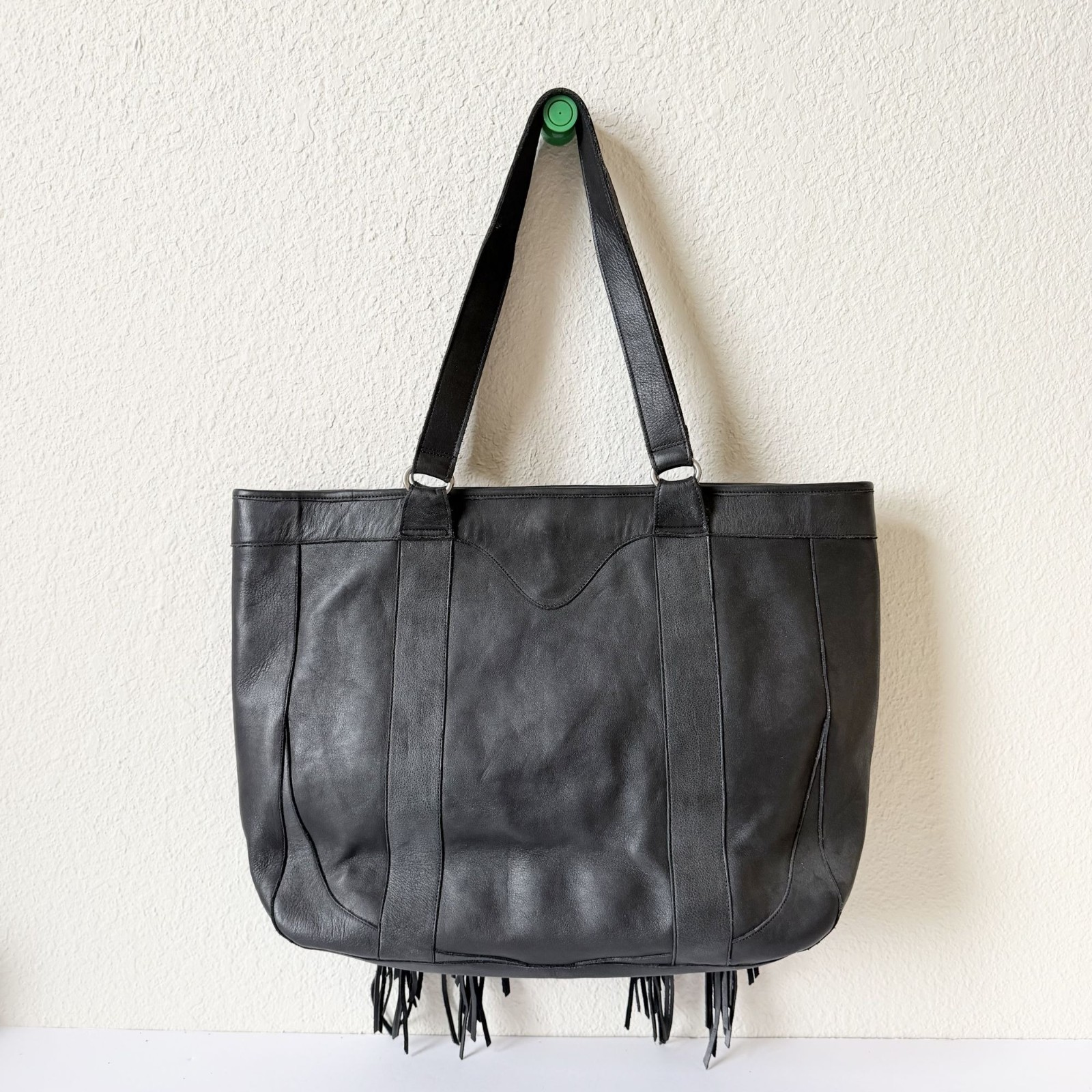 NEW Lane Boots Western Fringe Purse Womens Black Leather Large Tote Shoulder Bag