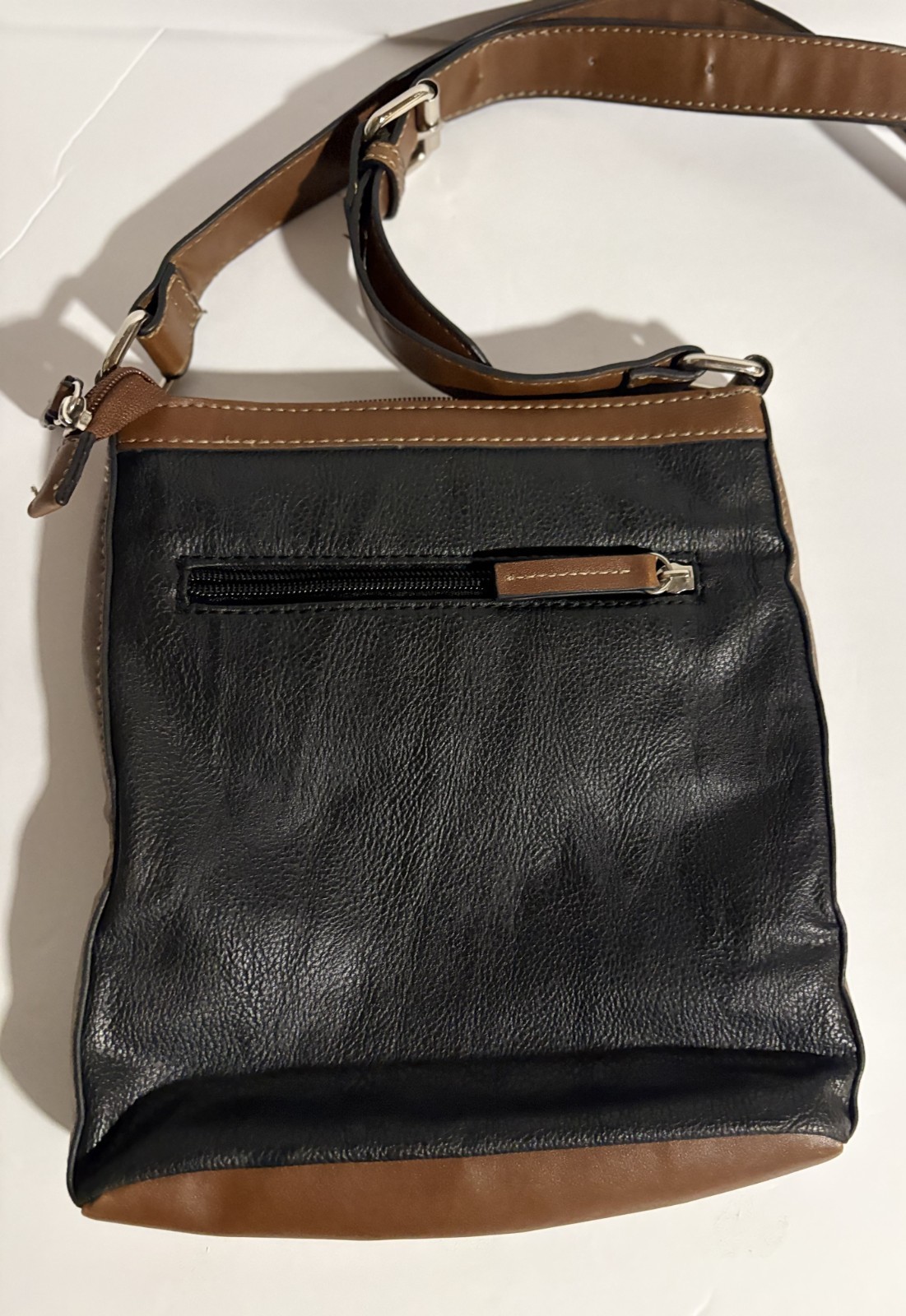 Chaps by Ralph Lauren Horsebit Crossbody Bag Black and Brown
