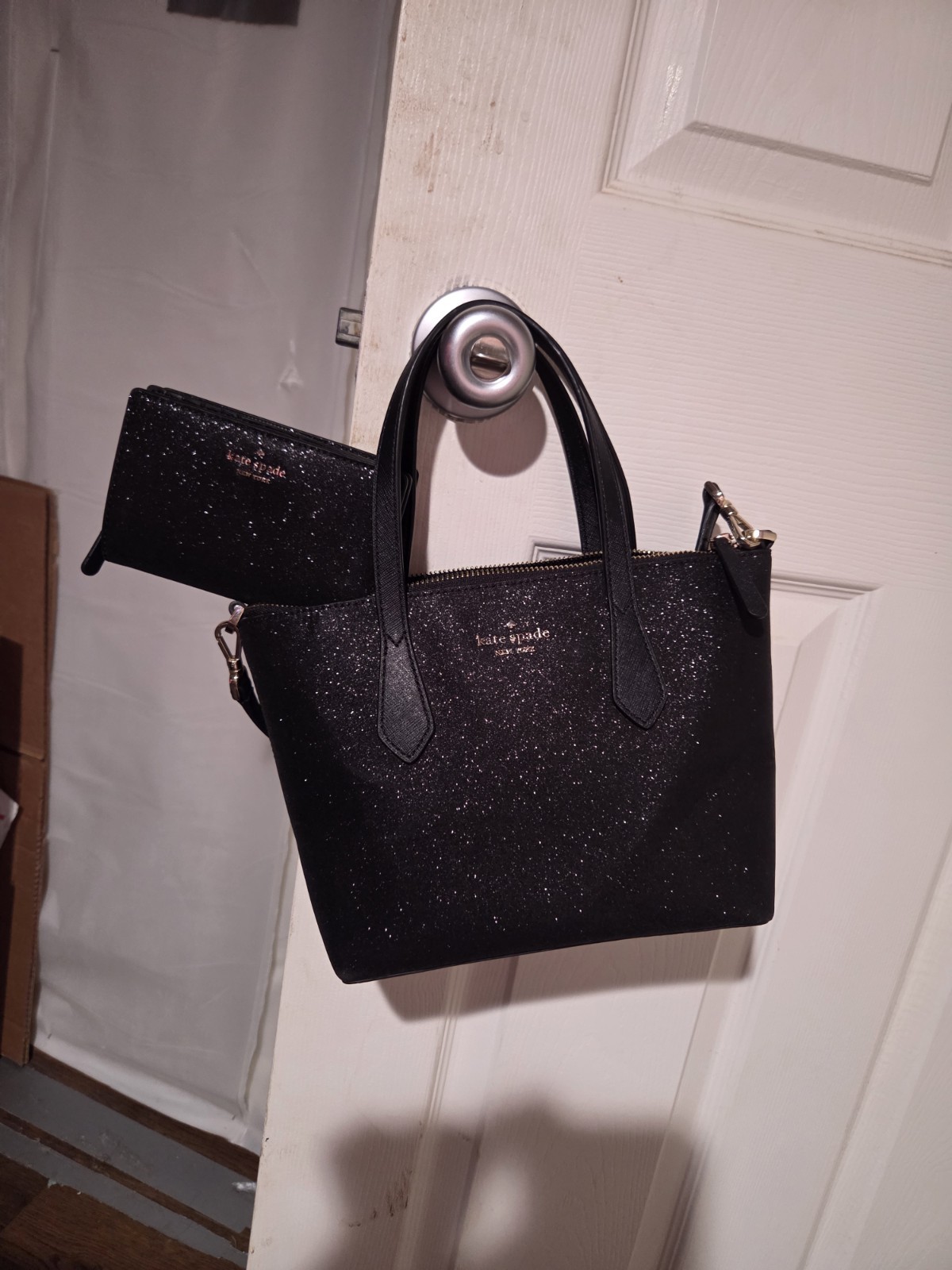 Kate Spade New York Glitter Joeley Small Satchel And Wallet Excellent