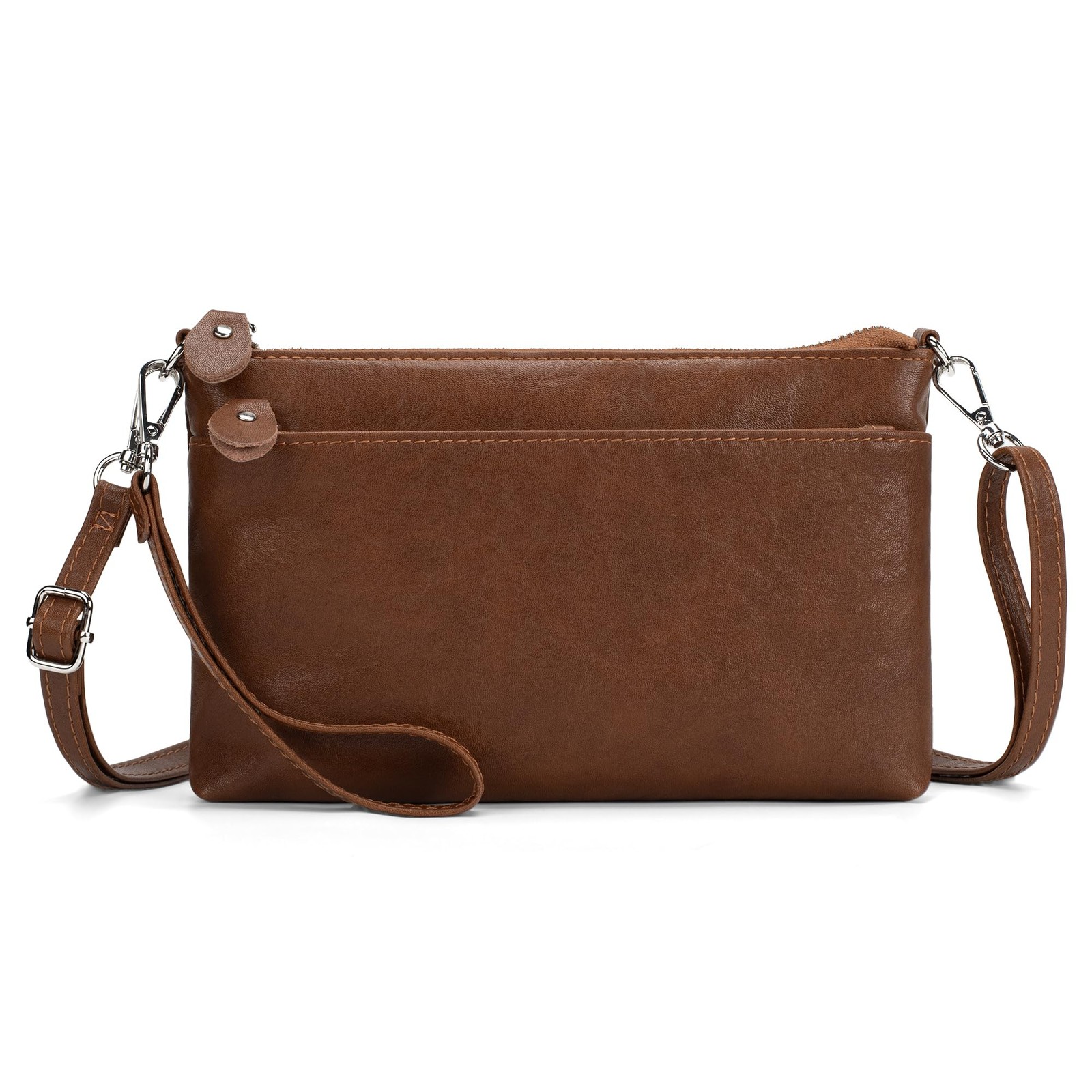 befen Leather Wristlet Wallets for Women, RFID Blocking Small Crossbody Bags,…