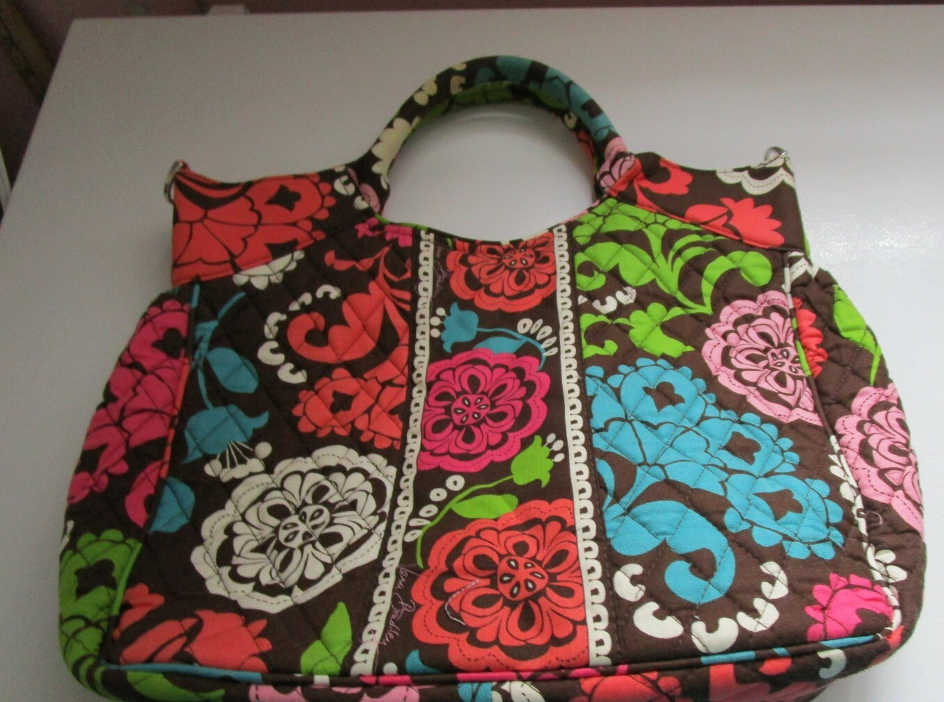 Vera Bradley Tote Purse Bag Lola Floral Excellent condition 16 W 13 H