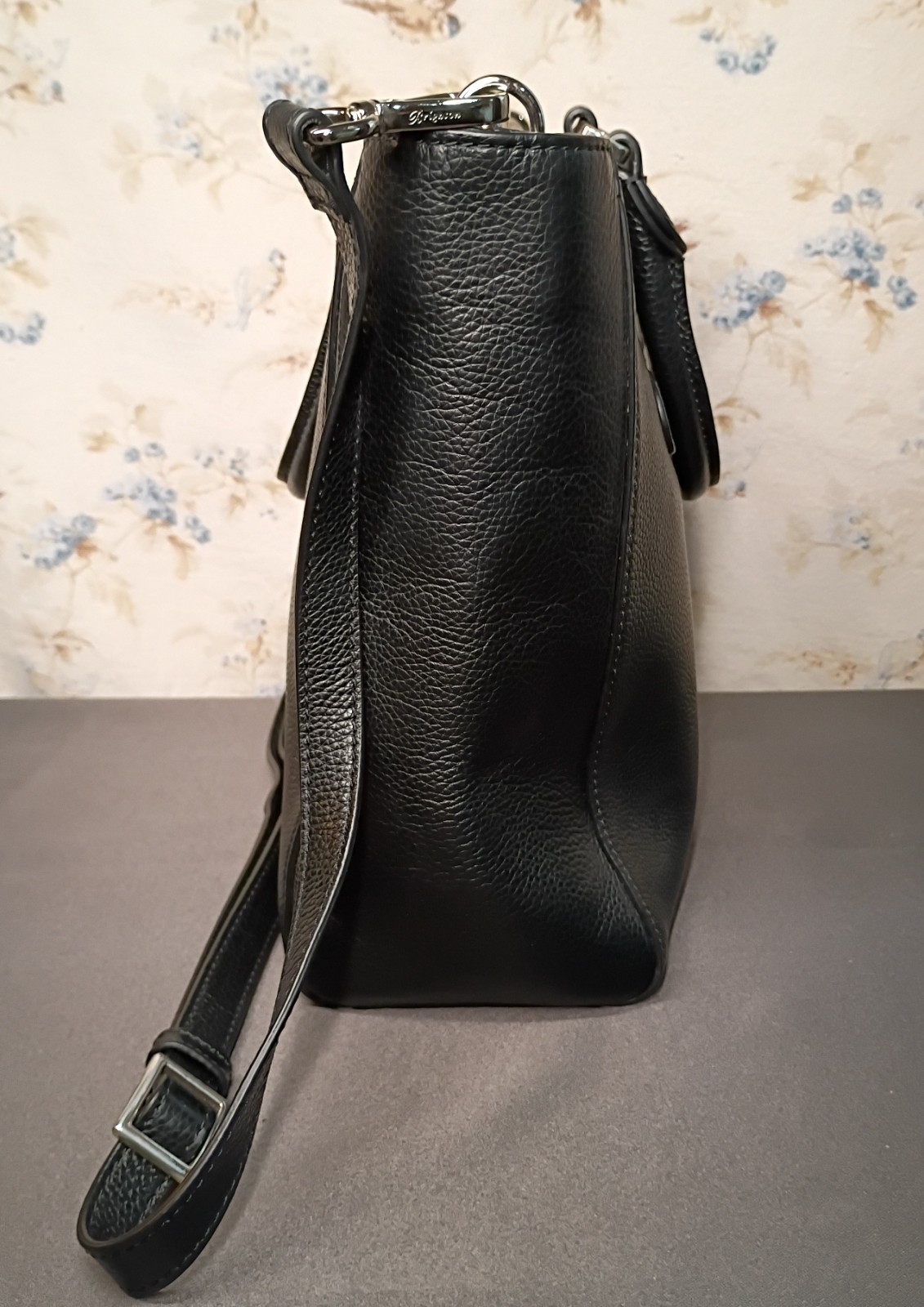 BRIGHTON Daniela Andalusia Collection Black Tote Bag removable strap