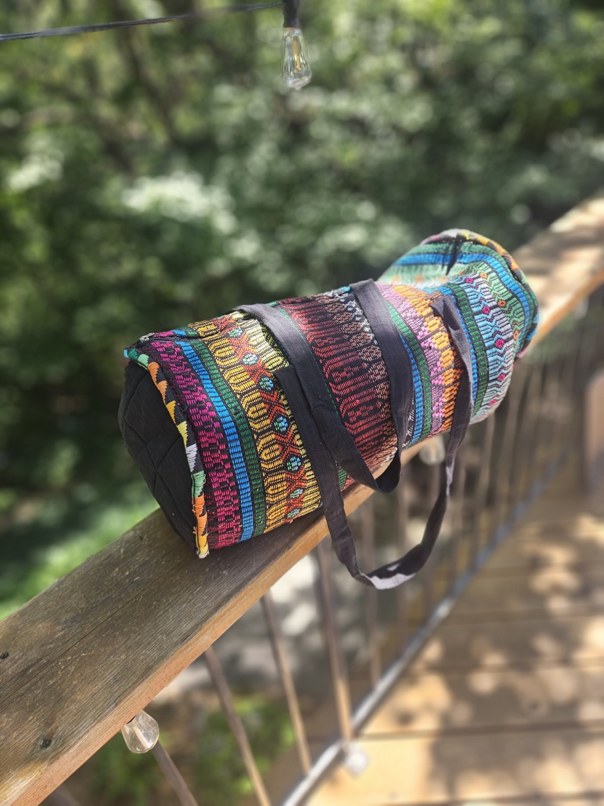 Handwoven Artisan Colorful Textile Shoulder Bag Tote Boho Ethnic Folk Art