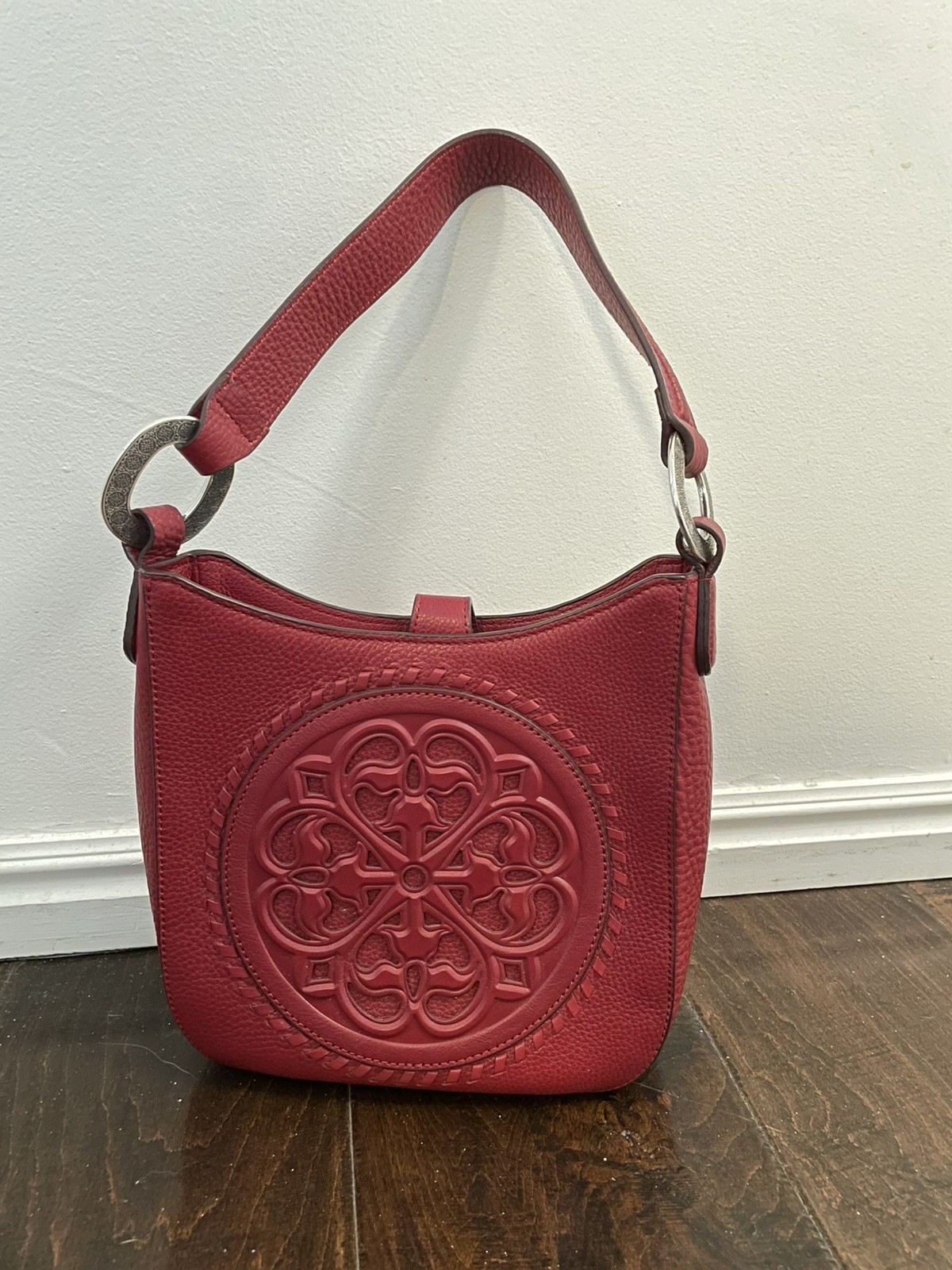 Brighton Amelie Ferrara Collection Red Medallion Bag Shoulder Handbag NEW