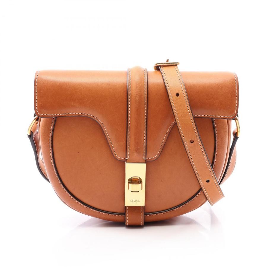 CELINE Bag: Small Besace 16 188013BO2.04LU Brown W19H15D5.5cm w/o accessories;