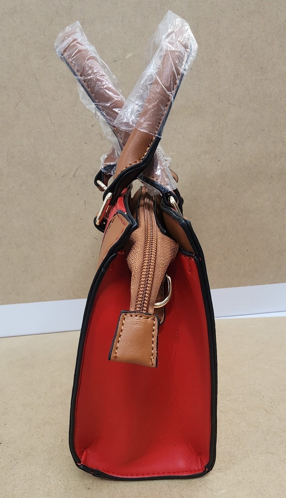 Women’s Red Crossbody Satchel Handbag Matching Wallet 2Pc Set NWT